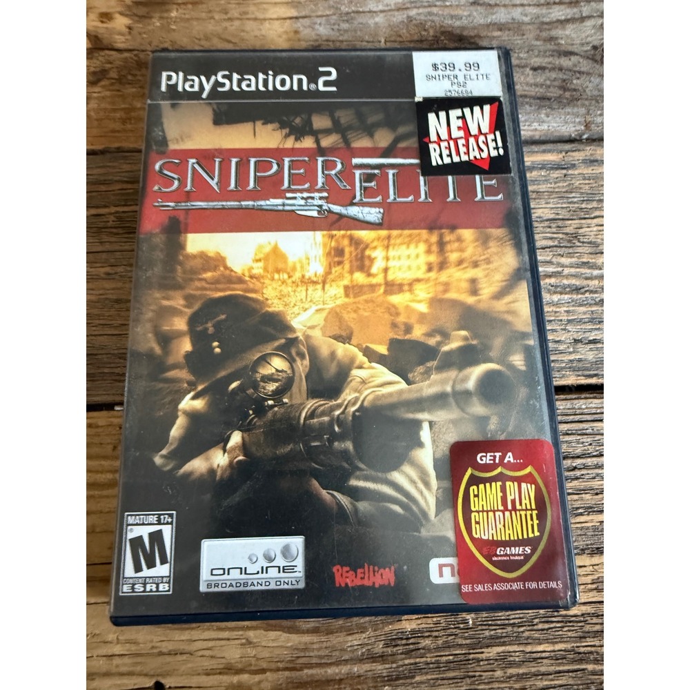 Y2K Sniper Elite PlayStation 2 PS2 Video Game Namco Rebellion CIB‎ Black Label